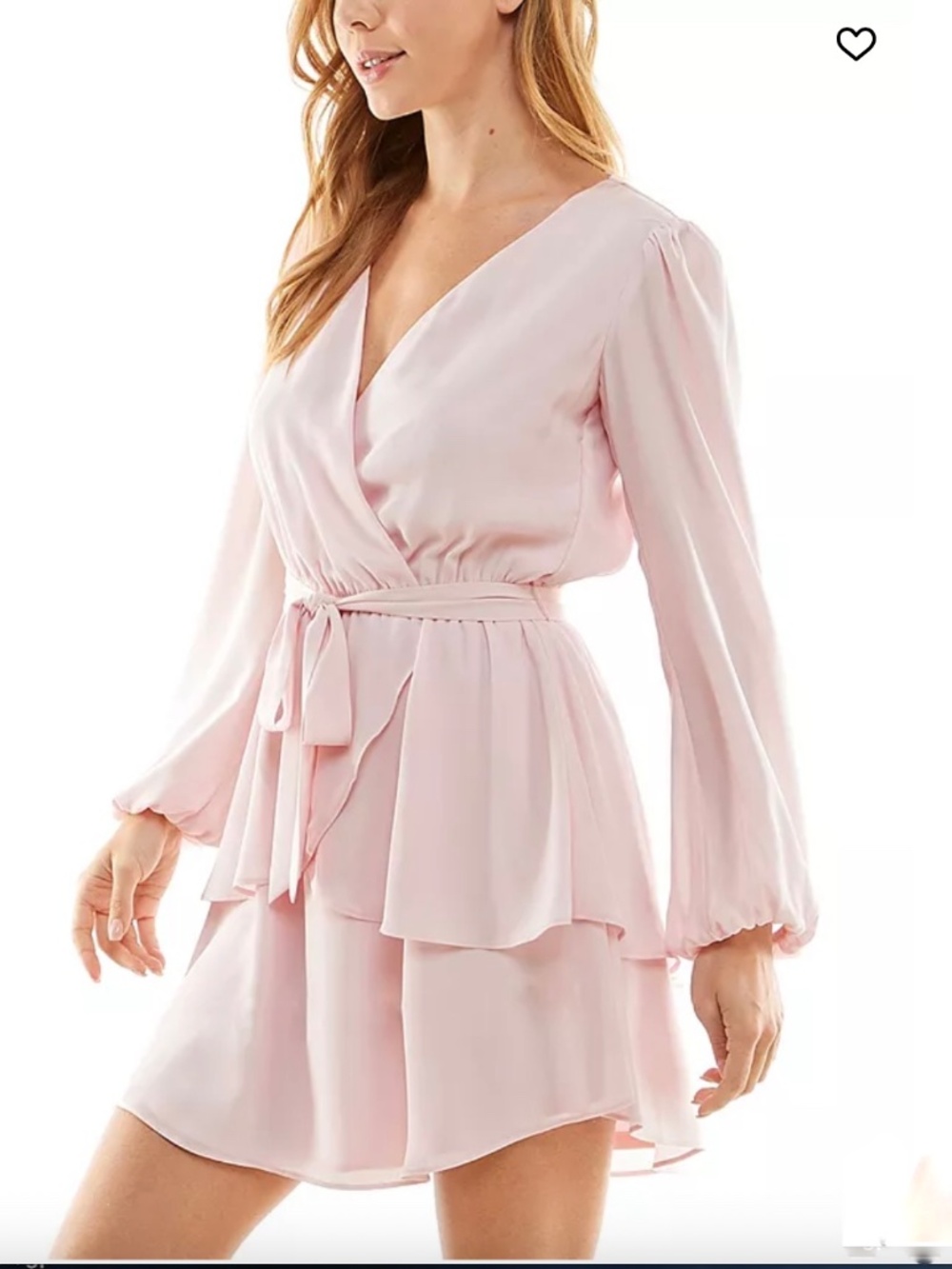 City Studios Juniors' Surplice-Neck Fit & Flare V-Neck Dress, NWT
